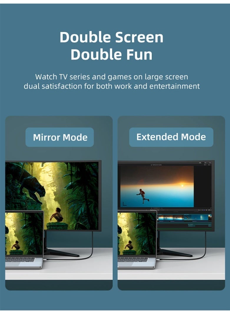 CABLETIME USB C TO DISPLAYPORT 1.4 CABLE 8K 60HZ 4K 144HZ - Image 4